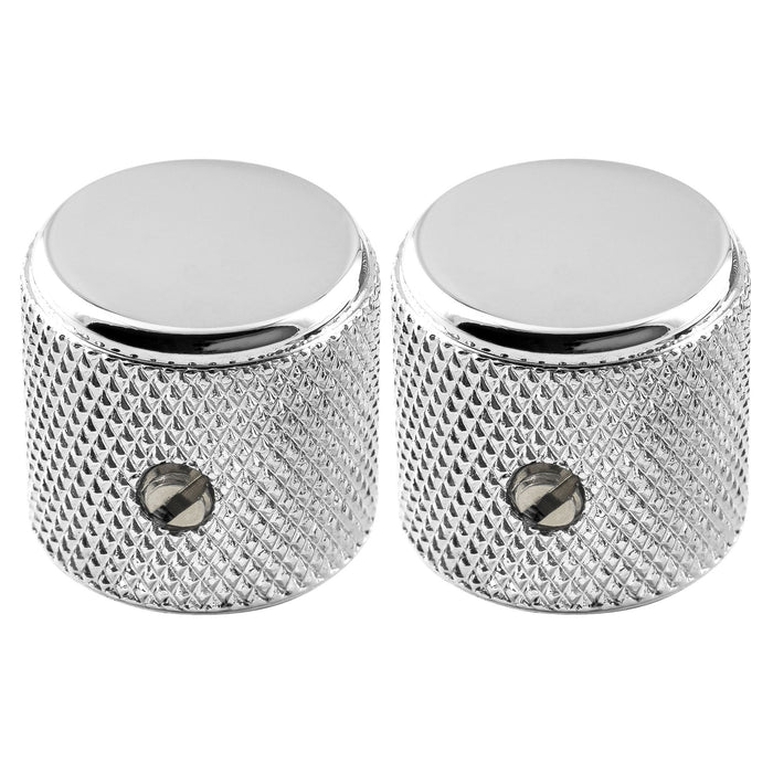 detail of musiclily pro 1 4 inch aluminum flat top universal fitting potentiometer control knob with set screw for fender mexico player tele style electric guitar mx3404