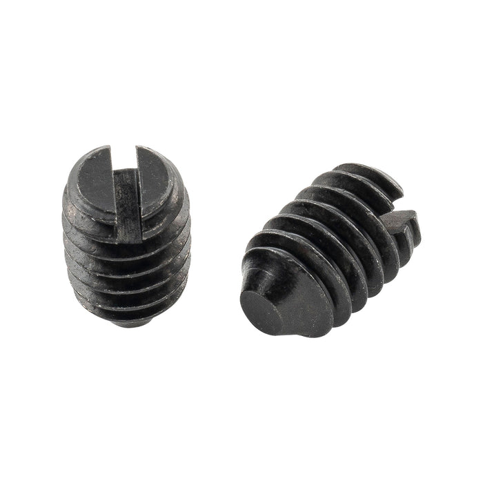 detail of musiclily pro unc 8 32x1 4 inch stainless steel slotted cone point set screws for fender tele style control knobs mx3405 10p