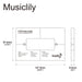 Dimensions of musiclily pro cnc accurate acrylic p90 pickup routing template for electric guitar body mx3406