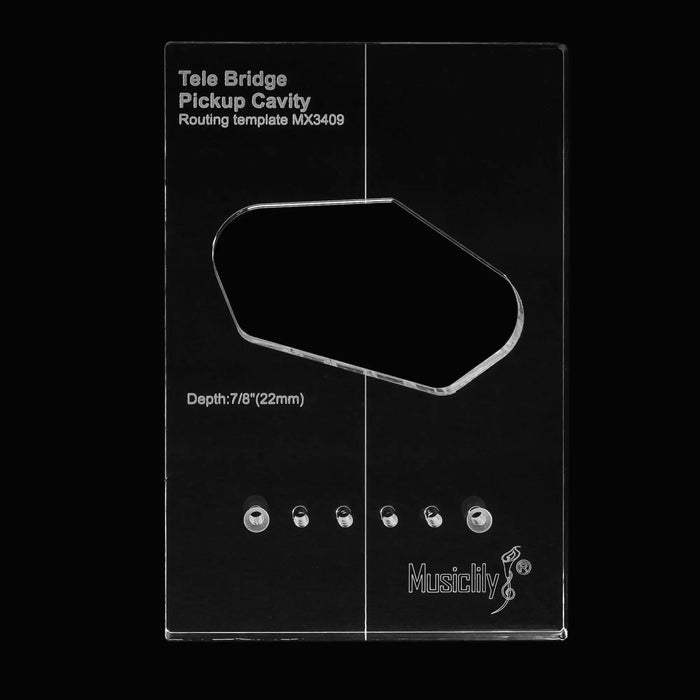 Pick Up Routing Templates Musiclily Standard Tele Guitar Body CNC Bridge Pickup Routing Template ...