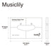 Dimensions of musiclily pro cnc accurate acrylic neck pickup routing template for standard tele guitar body mx3410