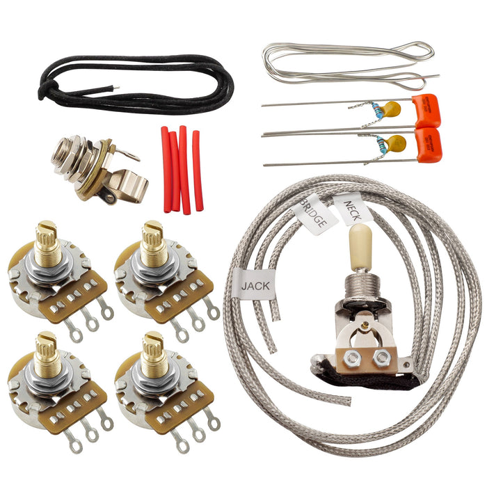Musiclily Pro LP STD Modern 60s PLUS Treble Bleed Pre-wired Wring Harness Kit Upgrade for Epiphone LP Style Electric Guitar Switch Musiclily Pro