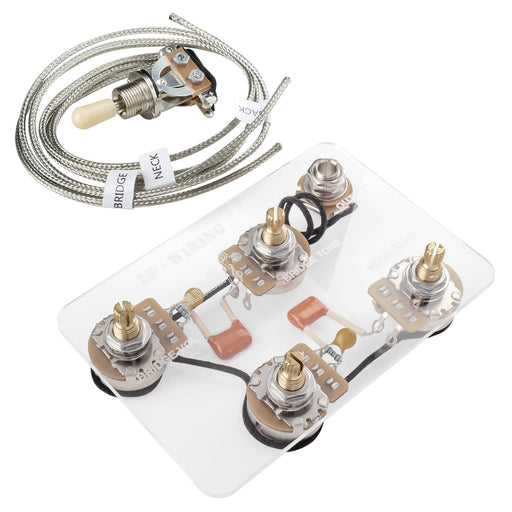 Musiclily Pro LP STD Modern 60s PLUS Treble Bleed Pre-wired Wring Harness Kit Upgrade for Epiphone LP Style Electric Guitar Switch Musiclily Pro