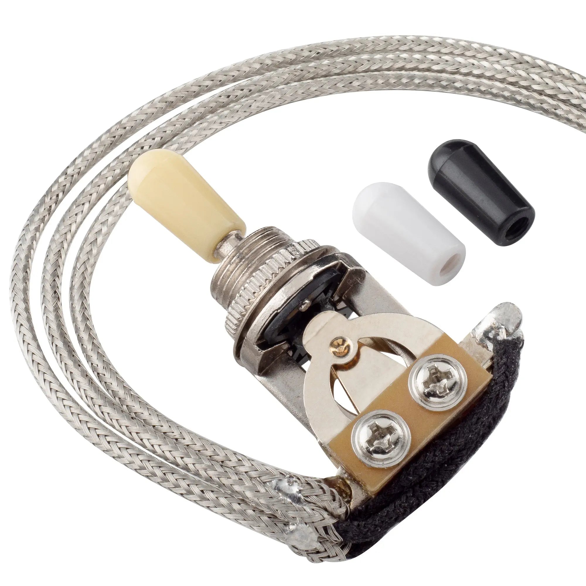 musiclily pro pre wired 3 way pickup select toggle switch soldered with metal braided wires for epiphone lp style electric guitar mx3413nk details