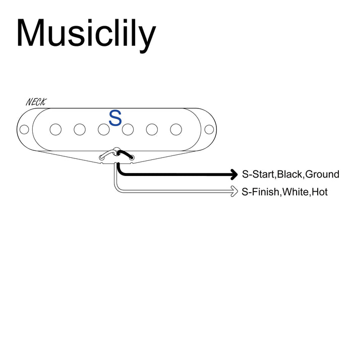 Size of musiclily pro st 50s staggered alnico 5 single coil neck pickup 5 6k for strat style electric guitar mx3420p
