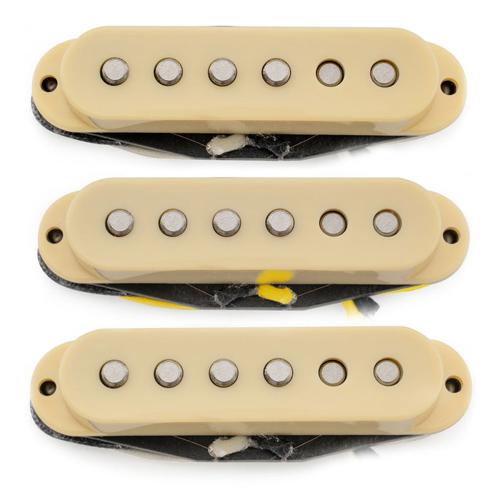 Musiclily Pro ST-50S スタッガード アルニコ5 シングルコイルピックアップ ネックミドルブリッジセット Stratストラトエレキギター用 ブラック