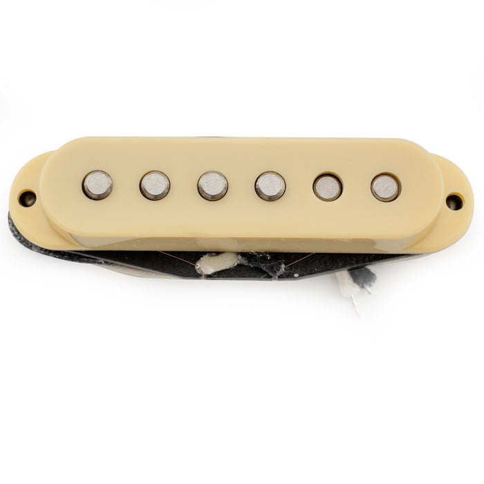 musiclily pro st 50s staggered alnico 5 single coil neck pickup 5 6k for strat style electric guitar mx3420p, white