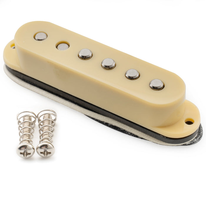 Pastilla de mástil de bobina simple Musiclily Pro ST-50S Staggered Alnico 5 de 5.6K para guitarra eléctrica estilo Strat