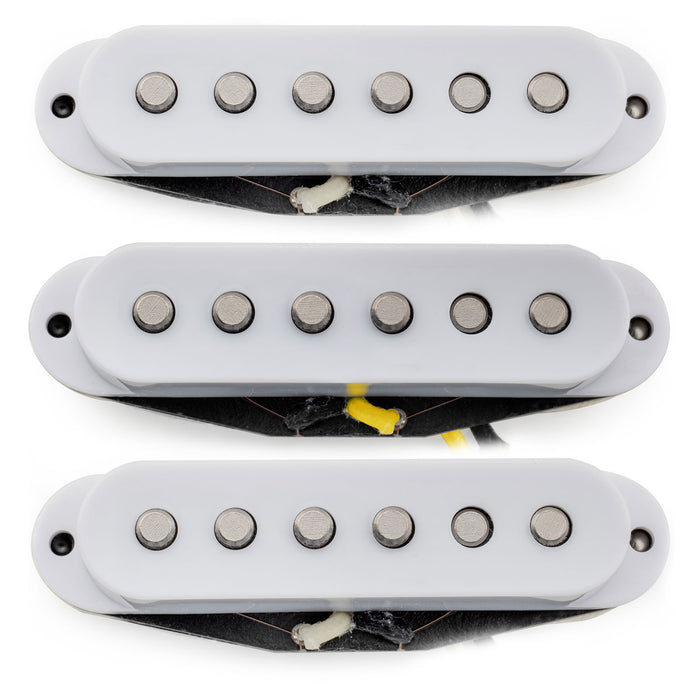 Musiclily Pro ST-50S スタッガード アルニコ5 シングルコイルピックアップ ネックミドルブリッジセット Stratストラトエレキギター用 ブラック