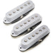 musiclily pro st 50s staggered alnico 5 single coil neck middle bridge pickups set for strat style electric guitar mx3420p, white