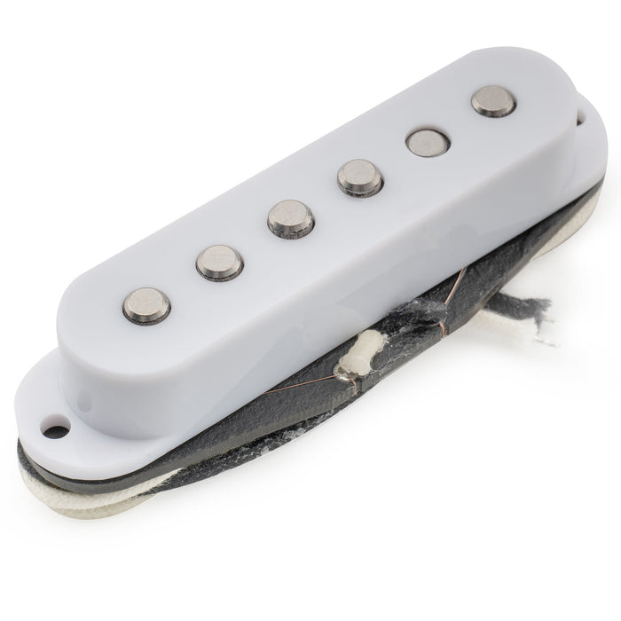 musiclily pro st 50s staggered alnico 5 single coil neck pickup 5 6k for strat style electric guitar mx3420p, white