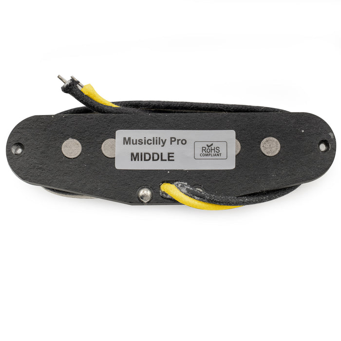 Musiclily Pro ST-50S スタッガード アルニコ5 シングルコイルミドルピックアップ 5.9K Stratストラトエレキギター用 ブラック