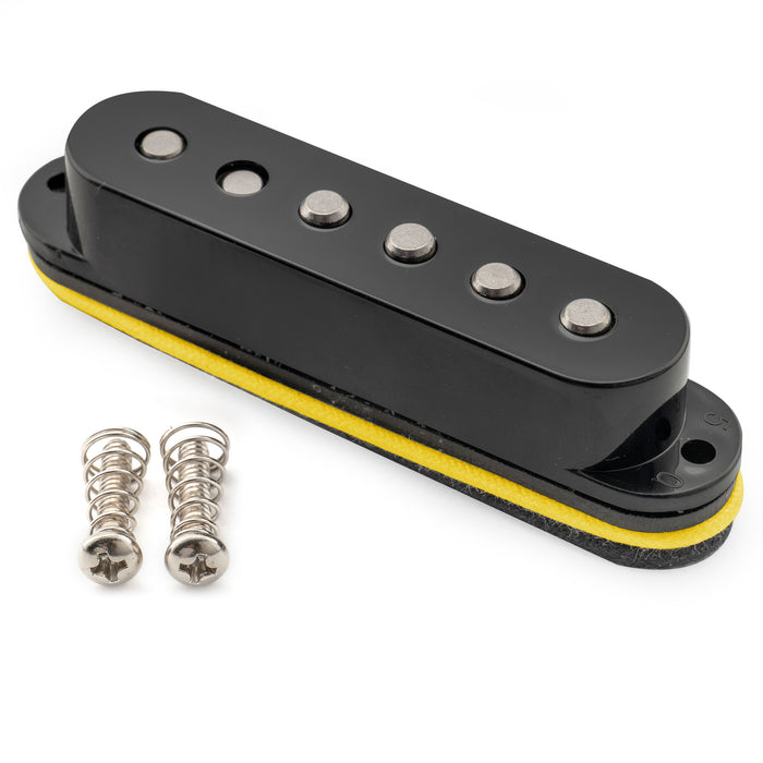 Musiclily Pro ST-50S スタッガード アルニコ5 シングルコイルミドルピックアップ 5.9K Stratストラトエレキギター用 ブラック