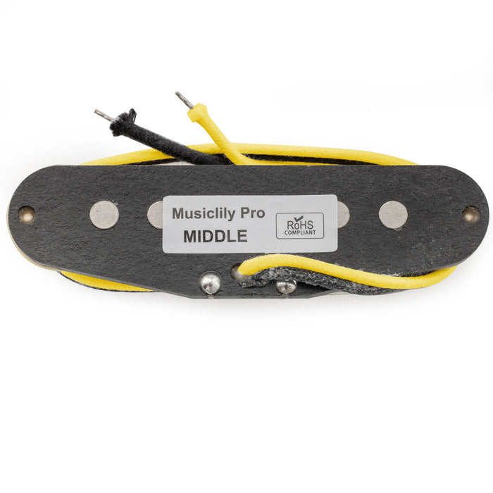 Musiclily Pro ST-50S スタッガード アルニコ5 シングルコイルミドルピックアップ 5.9K Stratストラトエレキギター用 ブラック