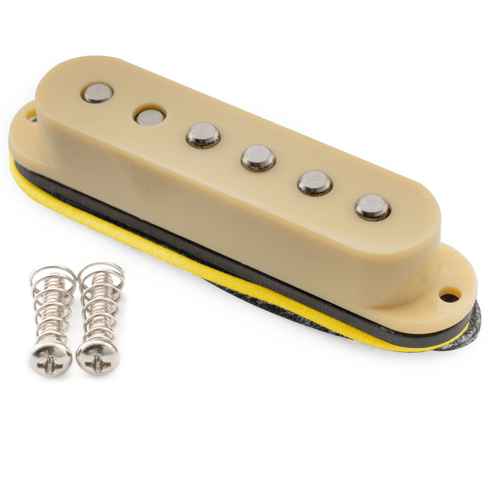 Musiclily Pro ST-50S スタッガード アルニコ5 シングルコイルミドルピックアップ 5.9K Stratストラトエレキギター用 ブラック