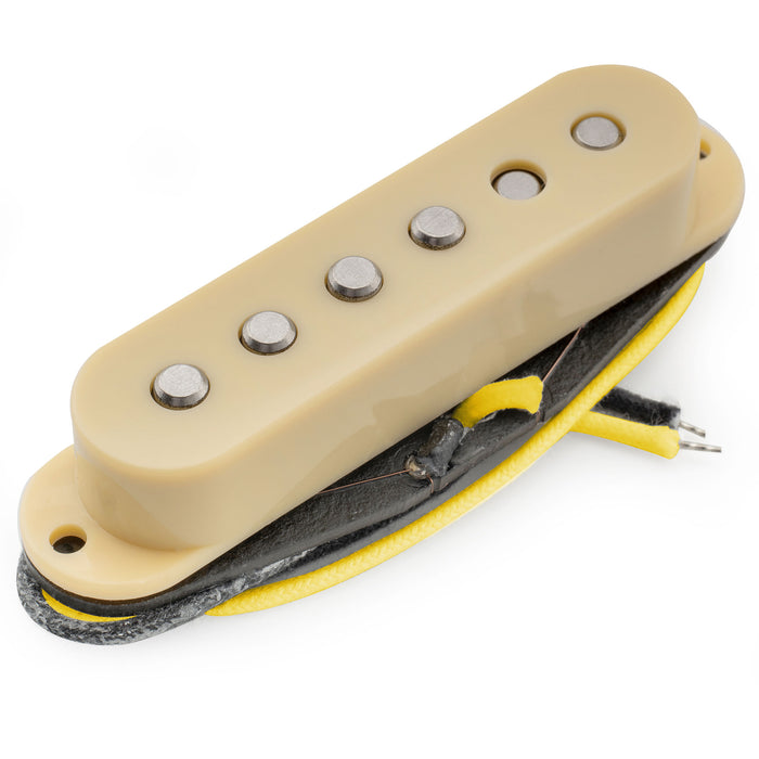 Musiclily Pro ST-50S スタッガード アルニコ5 シングルコイルミドルピックアップ 5.9K Stratストラトエレキギター用 ブラック