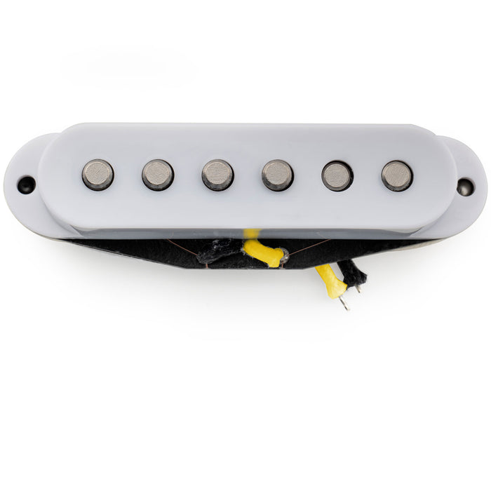 Musiclily Pro ST-50S スタッガード アルニコ5 シングルコイルミドルピックアップ 5.9K Stratストラトエレキギター用 ブラック