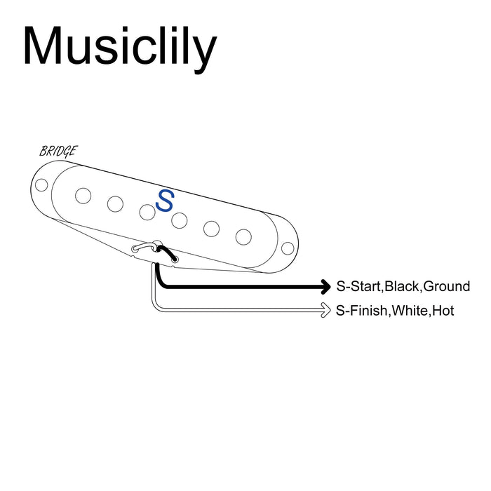 Size of musiclily pro st 50s staggered alnico 5 single coil bridge pickup 7k for strat style electric guitar mx3420p