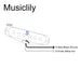 Size of musiclily pro st 50s staggered alnico 5 single coil bridge pickup 7k for strat style electric guitar mx3420p