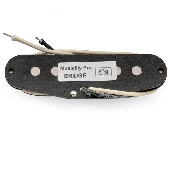 Part of musiclily pro st 50s staggered alnico 5 single coil bridge pickup 7k for strat style electric guitar mx3420p