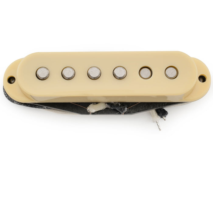 musiclily pro st 50s staggered alnico 5 single coil bridge pickup 7k for strat style electric guitar mx3420p, white