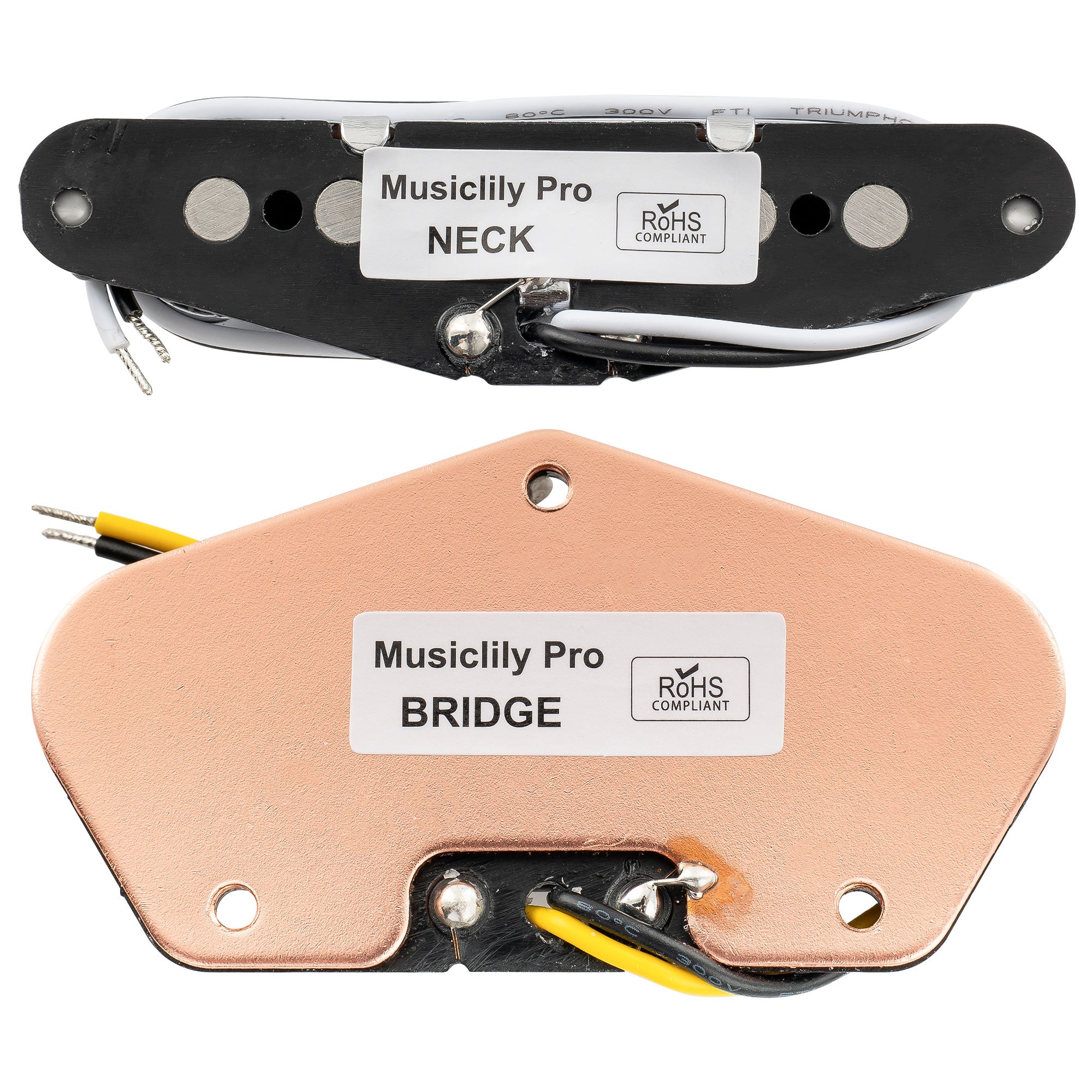 Musiclily Pro TL-60S Alnico 5 Single Coil Hals- und Stegtonabnehmer Set 8.2K/7.3K für Tele-Stil E-Gitarre