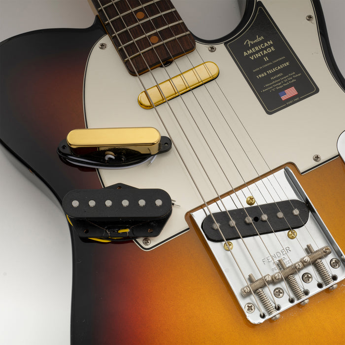 Musiclily Pro TL-60S Alnico 5 Single Coil Neck Bridge Pickups Set 8.2K/7.3K for Tele Style Electric Guitar, Gold