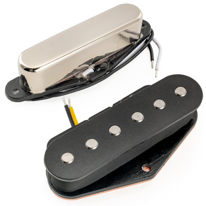 Musiclily Pro TL-60S Alnico 5 Single Coil Neck Bridge Pickups Set 8.2K/7.3K for Tele Style Electric Guitar