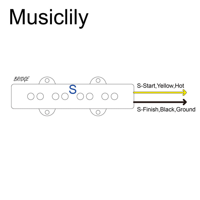 Pastilla de puente de bobina simple Musiclily Pro JB-70S Alnico 5 de 7.9K para bajo estilo Jazz Bass