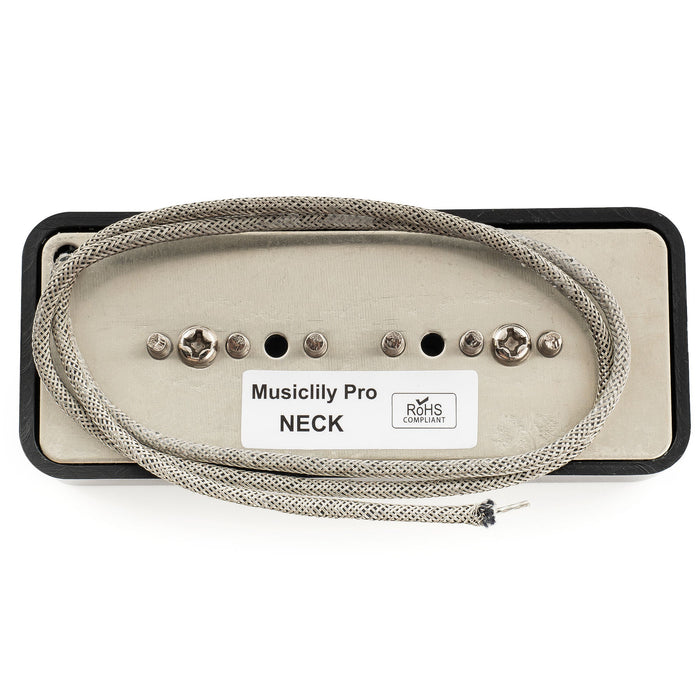 Part of musiclily pro p90 bla alnico 5 p90 soapbar single coil pickup electric guitar neck pickup mx3429p