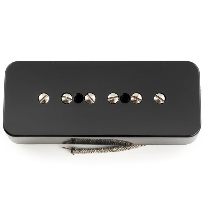 detail of musiclily pro p90 bla alnico 5 p90 soapbar single coil pickup electric guitar neck pickup mx3429p