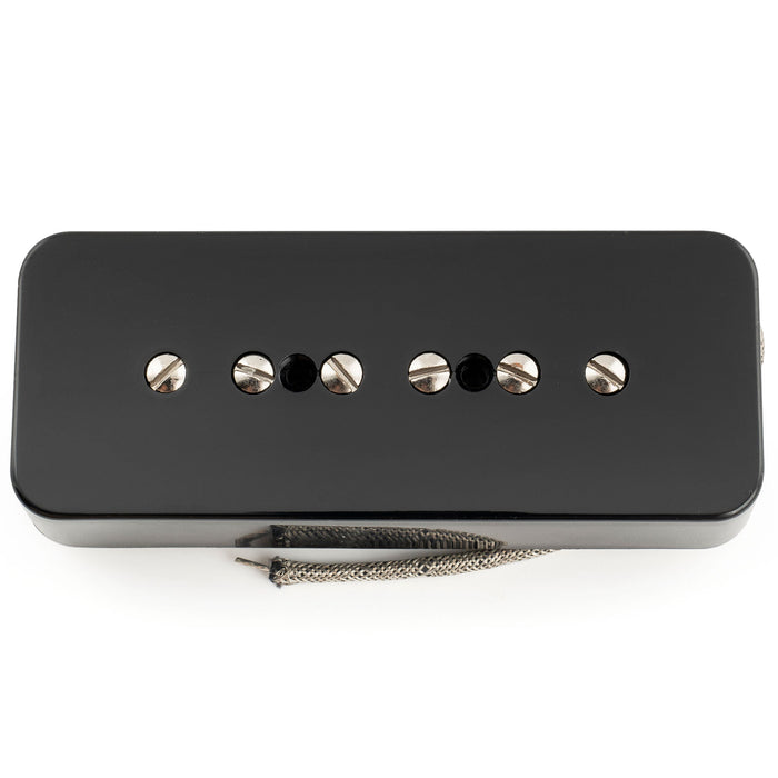 detail of musiclily pro p90 bla alnico 5 p90 soapbar single coil pickup electric guitar bridge pickup mx3430bk