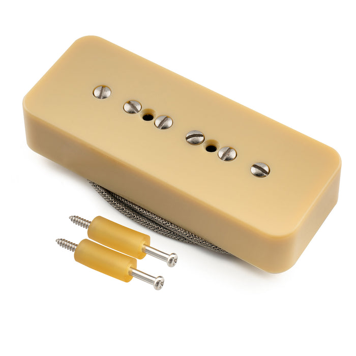 Musiclily Pro P90-BLA Alnico 5 P90 Soapbar Single Coil Pickup Electric Guitar Bridge Pickup