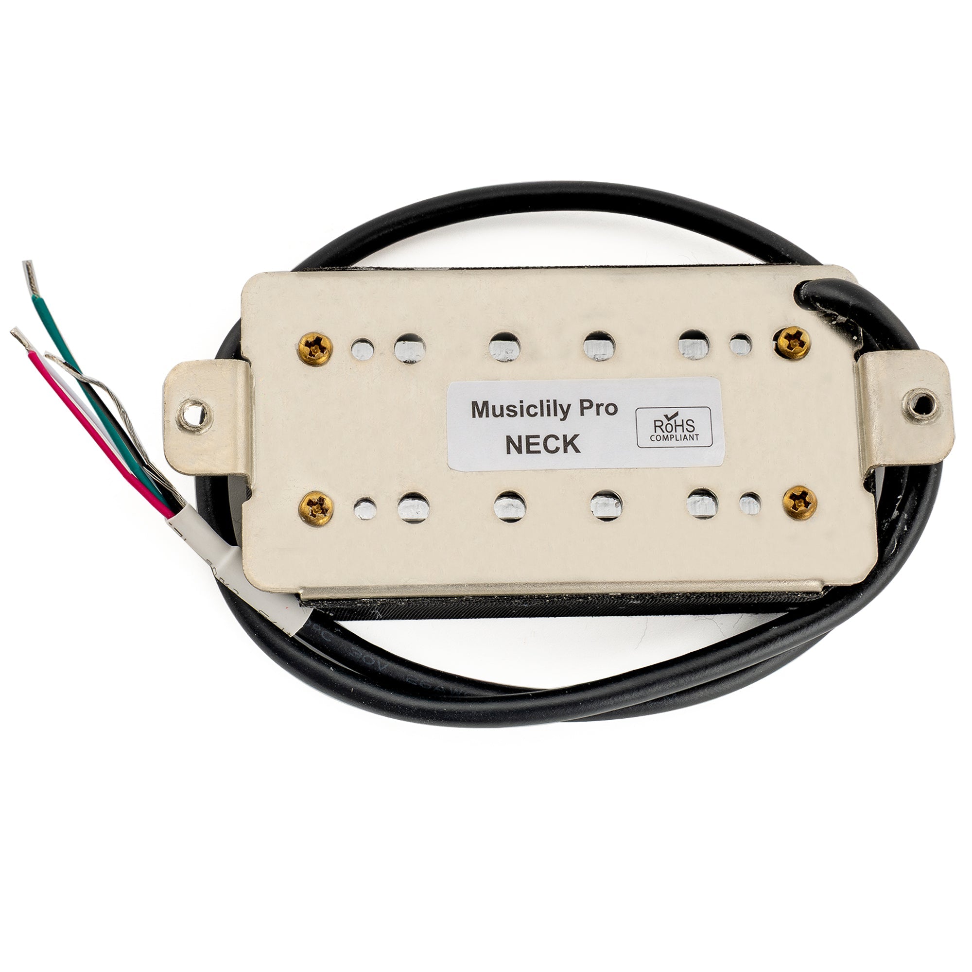 Juego de 20 Tornillos de Acero Inoxidable Musiclily Ultra Métrico M2.6x16mm para Anillo de Montaje de Humbucker de Cuello, Cabeza Plana Phillips Avellanada para Guitarra Eléctrica