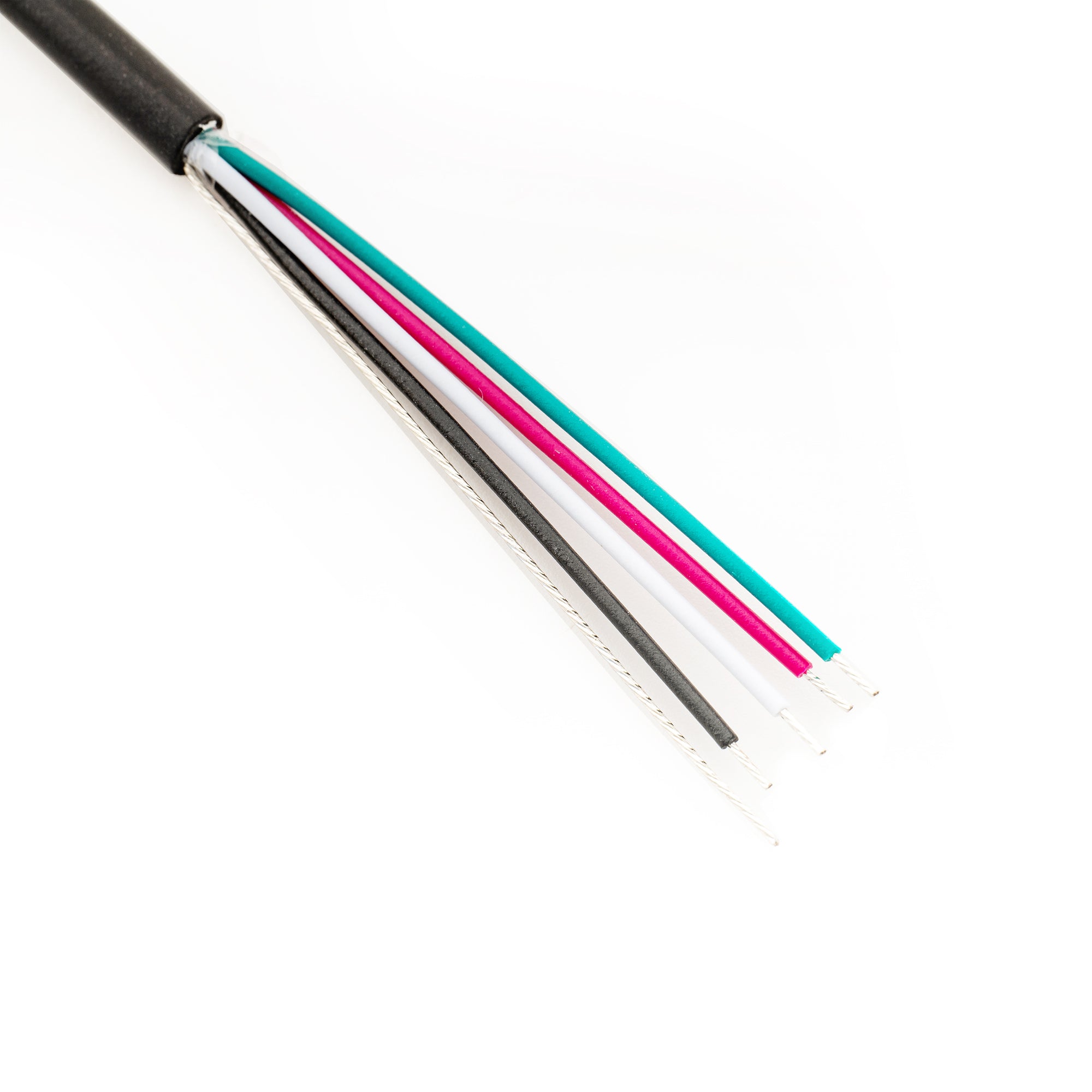 Musiclily Pro 6-Pack 26AWG Shielded 4-Conductor Wire – Pre-Tinned, 45cm Length For Humbucker Pickup Wiring