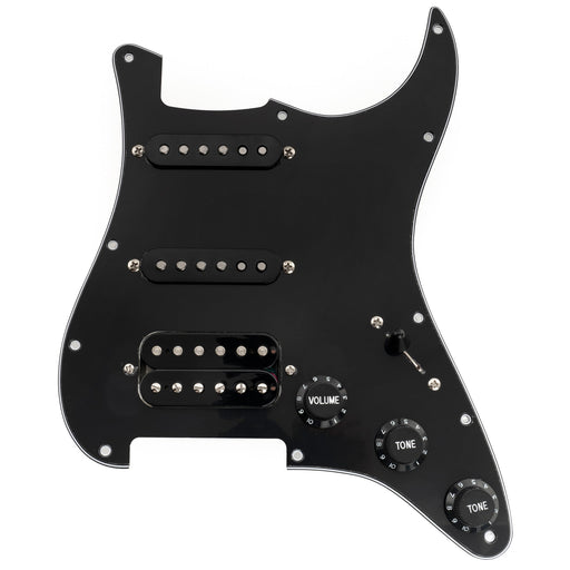 musiclily pro se st hss 60se pre wired pickguard with alnico 5 pickups 5 way switch for strat style electric guitar mx3435p, black