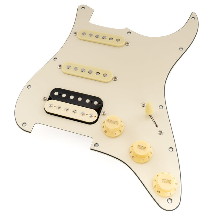Musiclily Pro-SE ST-HSS-60SE Pickguard pré-câblé avec micros Alnico 5 et sélecteur 5 positions pour guitare électrique de style Strat