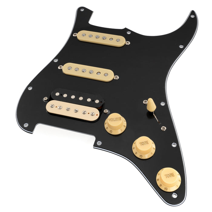 Musiclily Pro-SE ST-HSS-60SE Pickguard pré-câblé avec micros Alnico 5 et sélecteur 5 positions pour guitare électrique de style Strat
