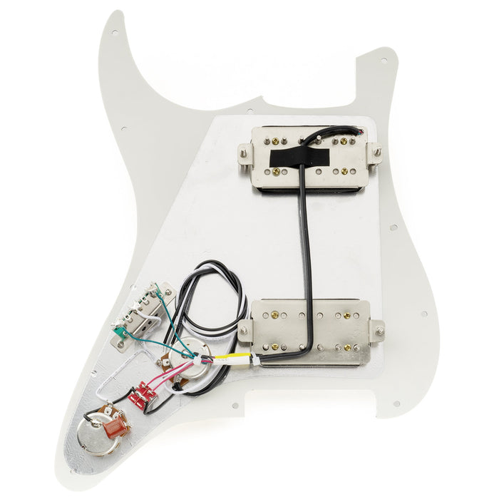musiclily pro se st hh omha pre wired pickguard with alnico 5 humbuckers mini toggle switch for strat style electric guitar mx3436p cream