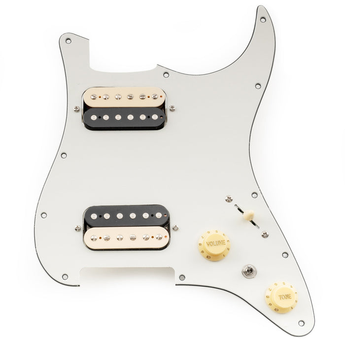 Golpeador precableado Musiclily Pro-SE ST-HH-OMHA con humbuckers Alnico 5 y miniinterruptor para guitarra eléctrica estilo Stratocaster.
