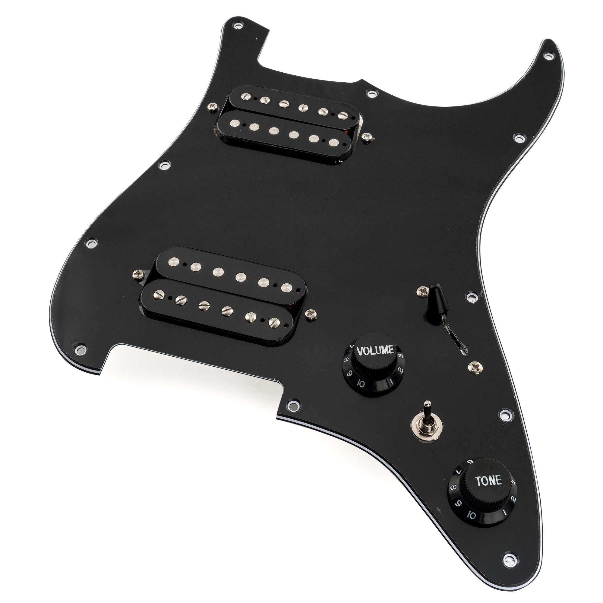 Musiclily Pro-SE ST-HH-OMHA Pre-wired Pickguard with Alnico 5 Humbuckers Mini Toggle Switch for Strat Style Electric Guitar