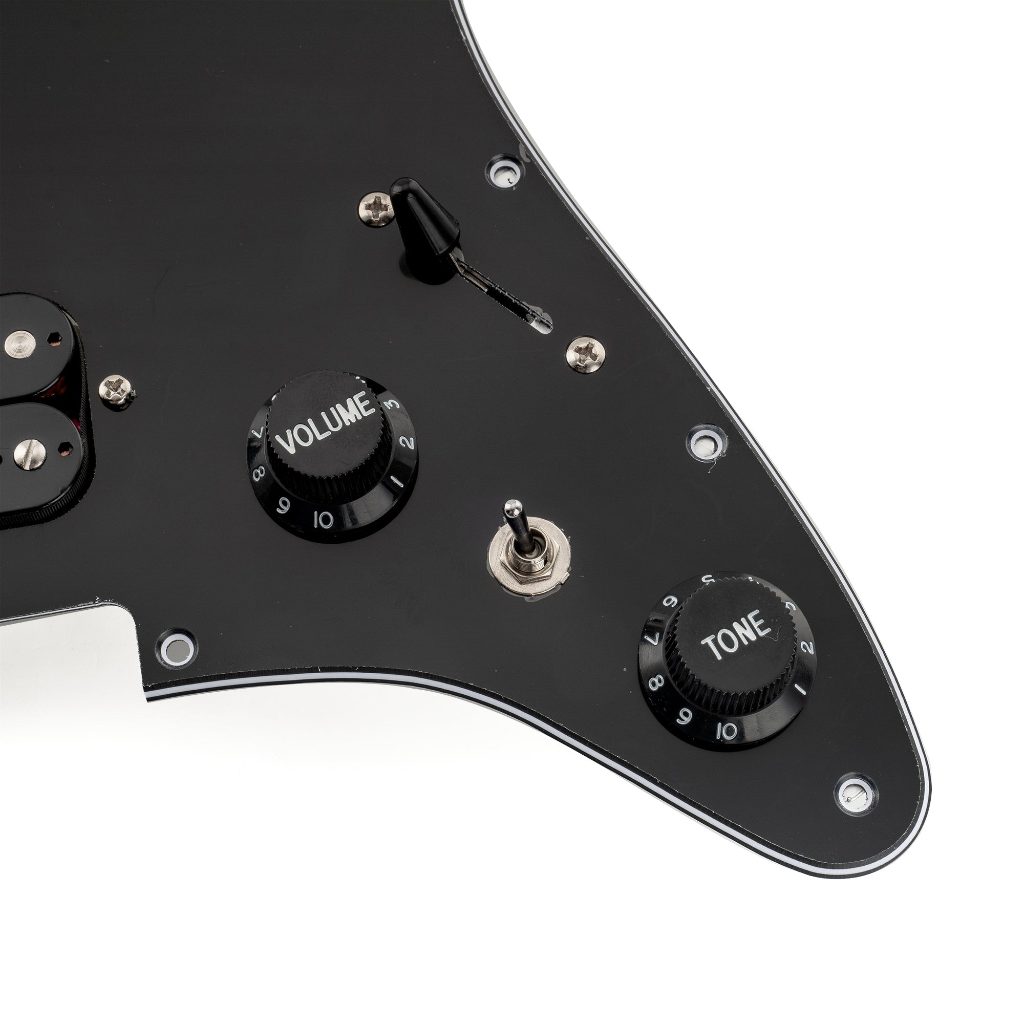 Musiclily Pro-SE ST-HH-OMHA Pre-wired Pickguard with Alnico 5 Humbuckers Mini Toggle Switch for Strat Style Electric Guitar