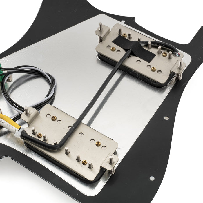 Musiclily Pro-SE ST-HH-OMHA 配線済みキット ピックガード アルニコ5ハムバッカーとミニトグルスイッチ Stratストラトエレキギター用 4プライ エイジドホワイトパール
