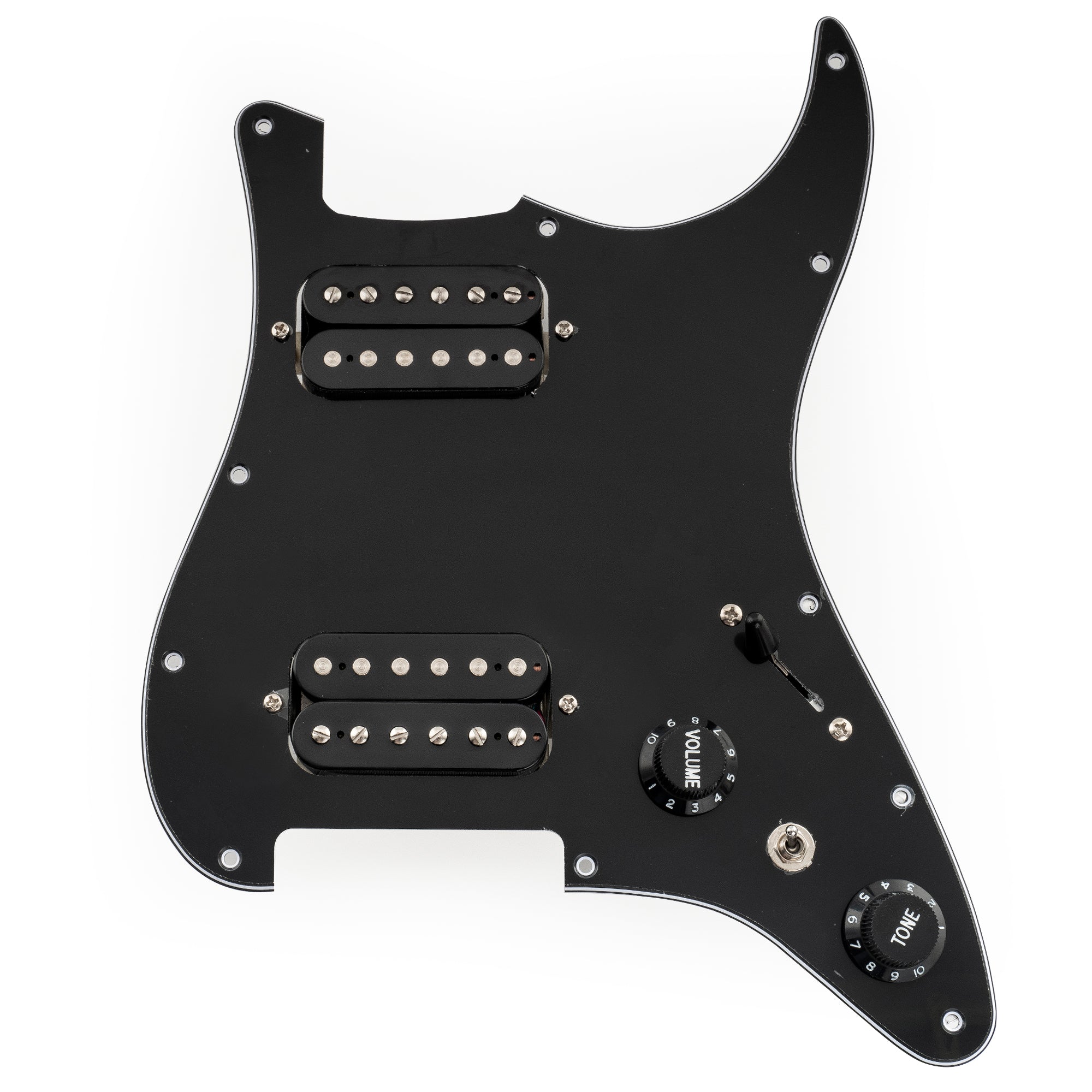 Musiclily Pro-SE ST-HH-OMHA Pre-wired Pickguard with Alnico 5 Humbuckers Mini Toggle Switch for Strat Style Electric Guitar