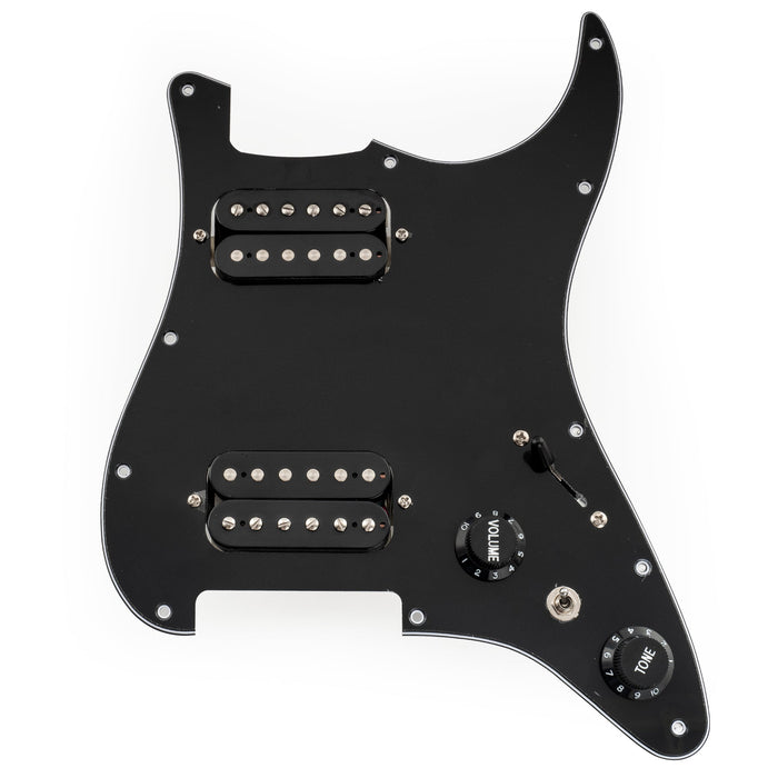 Golpeador precableado Musiclily Pro-SE ST-HH-OMHA con humbuckers Alnico 5 y miniinterruptor para guitarra eléctrica estilo Stratocaster.