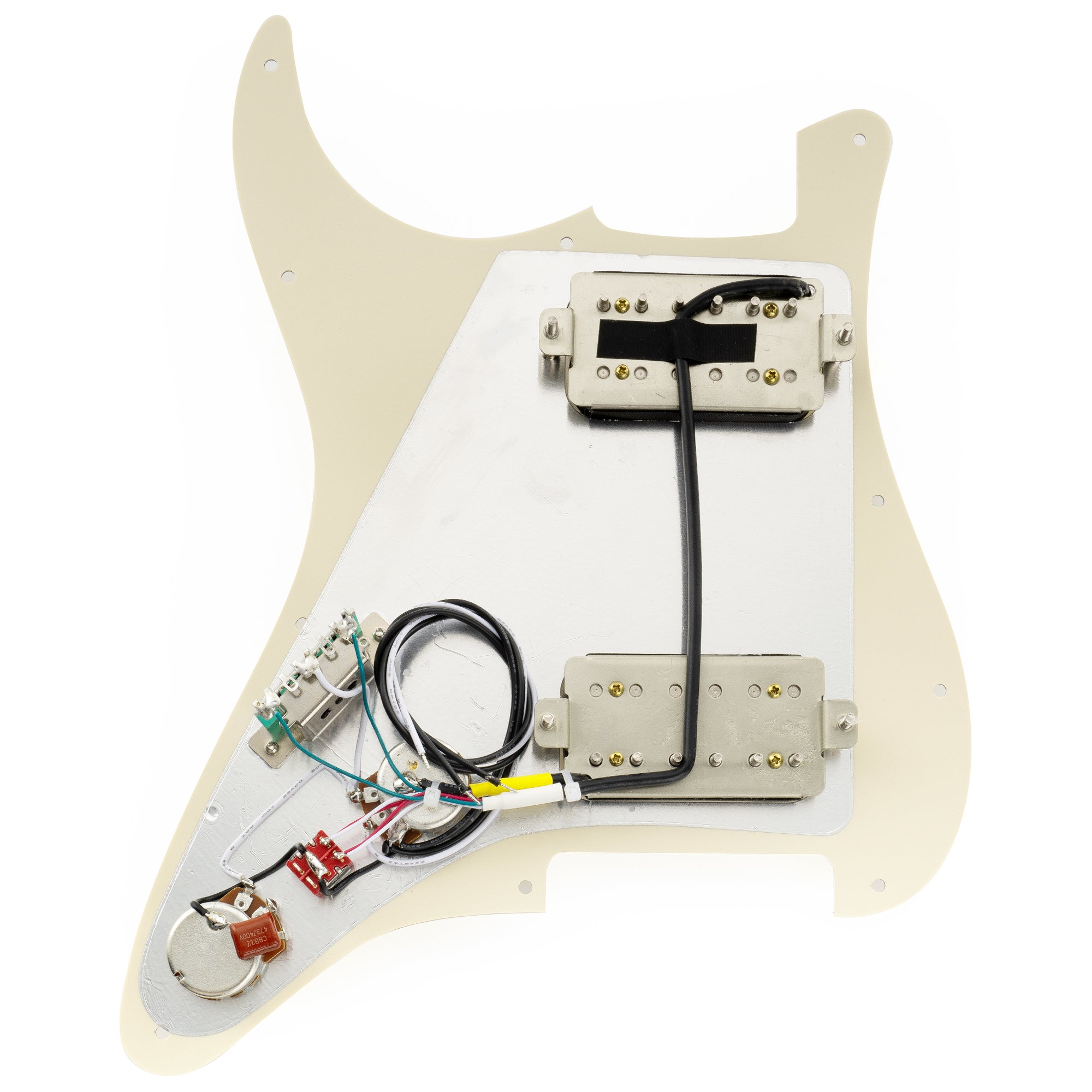 Musiclily Pro-SE ST-HH-OMHA Pre-wired Pickguard with Alnico 5 Humbuckers Mini Toggle Switch for Strat Style Electric Guitar