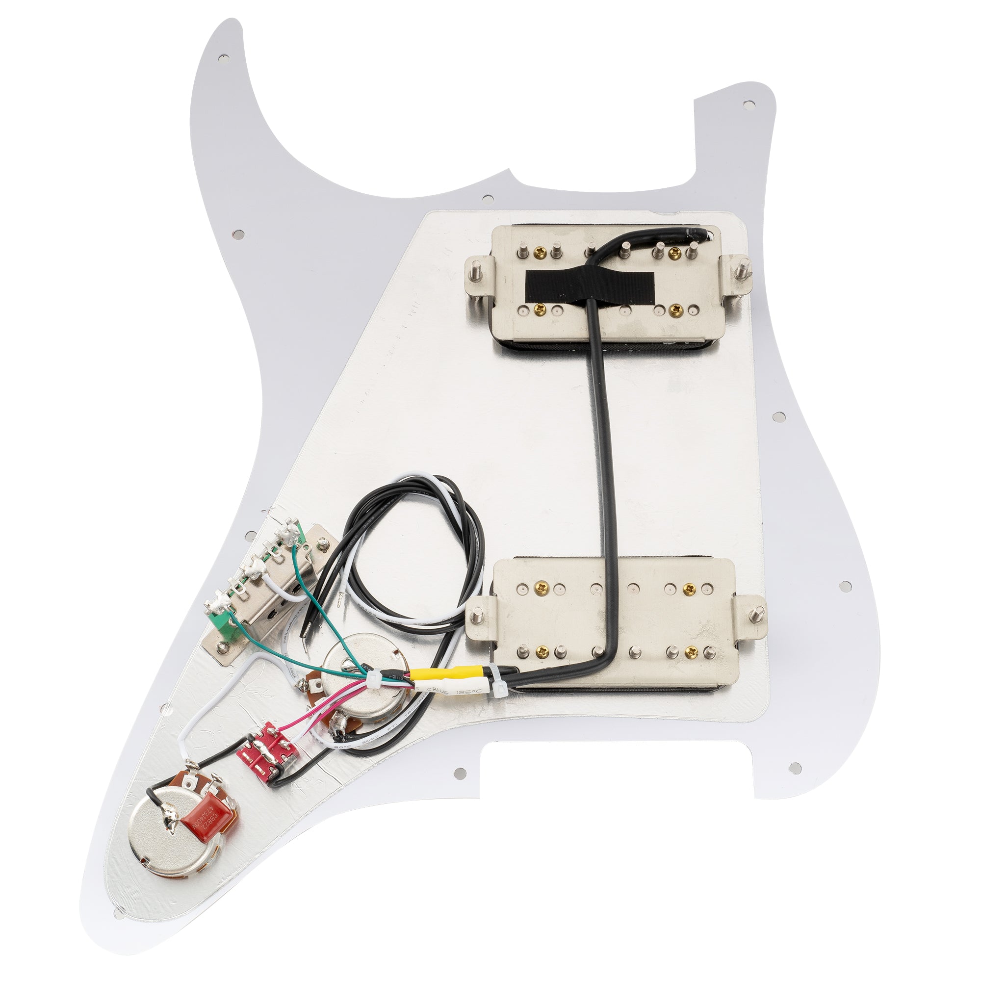 Musiclily Pro-SE ST-HH-OMHA Pre-wired Pickguard with Alnico 5 Humbuckers Mini Toggle Switch for Strat Style Electric Guitar