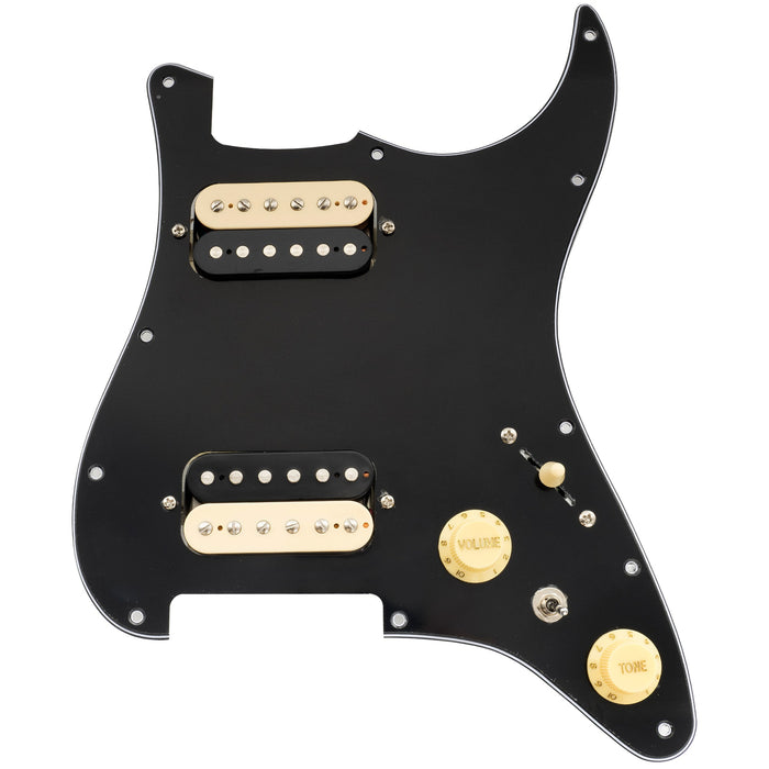 Golpeador precableado Musiclily Pro-SE ST-HH-OMHA con humbuckers Alnico 5 y miniinterruptor para guitarra eléctrica estilo Stratocaster.