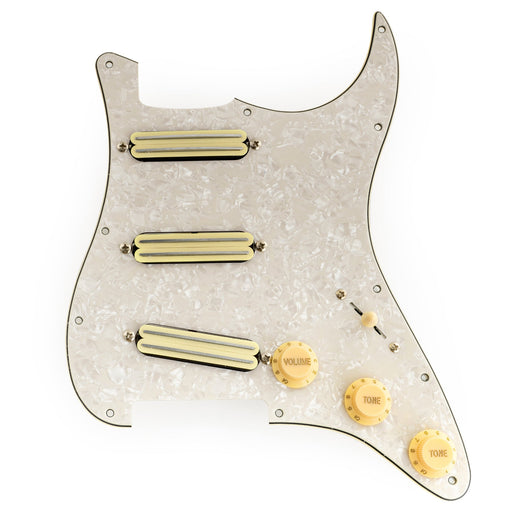 musiclily pro se st dpha pre wired sss pickguard with alnico 5 mini rail humbucker for strat style electric guitar