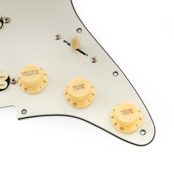 Musiclily Pro-SE ST-DPHA vorgesoldertes SSS-Pickguard mit Alnico 5 Mini Rail Humbucker für Elektrogitarren im Strat-Stil
